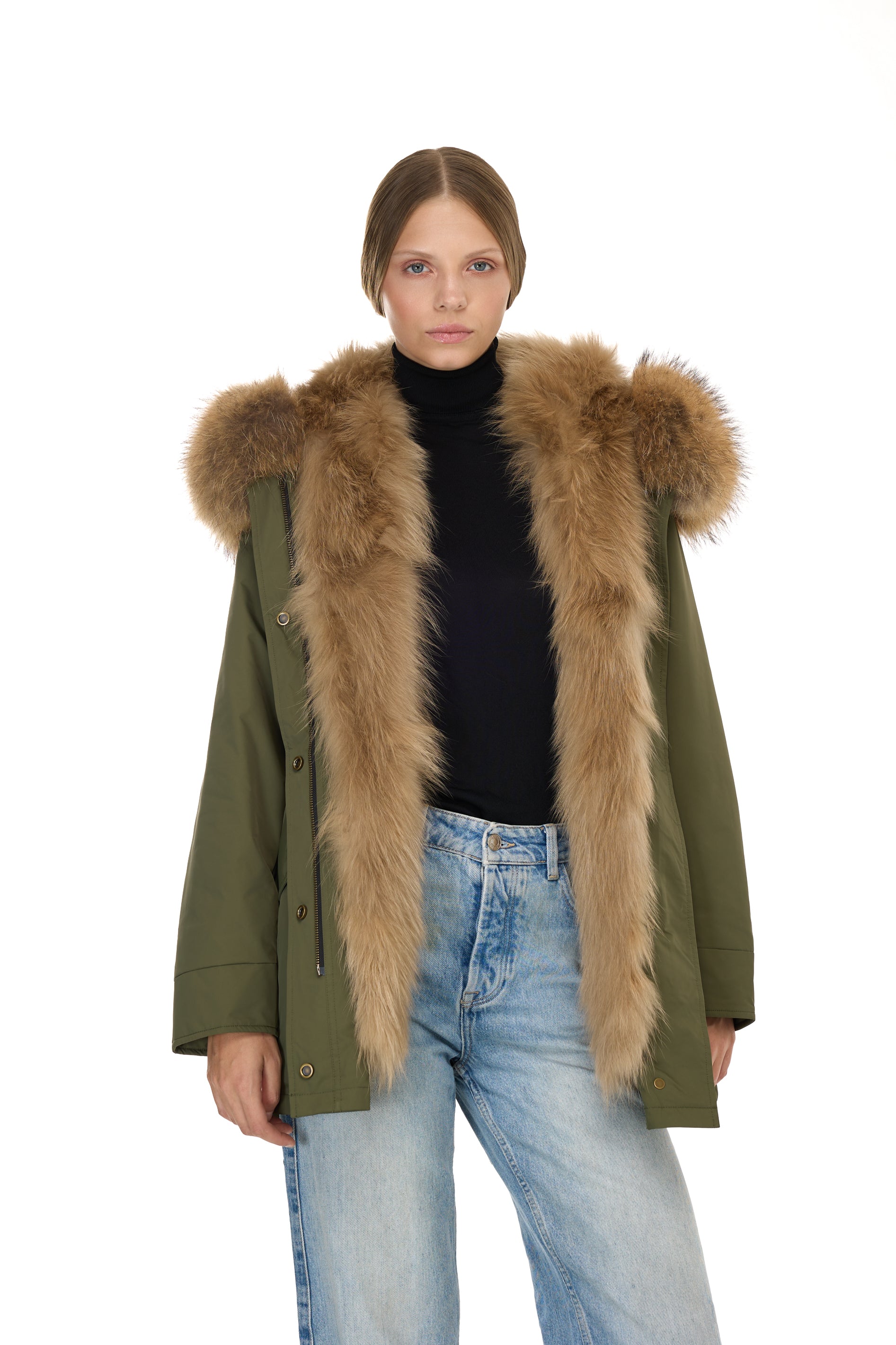 Parka long Urban RACCOON in Misto Cotone Impermeabile con Gilet