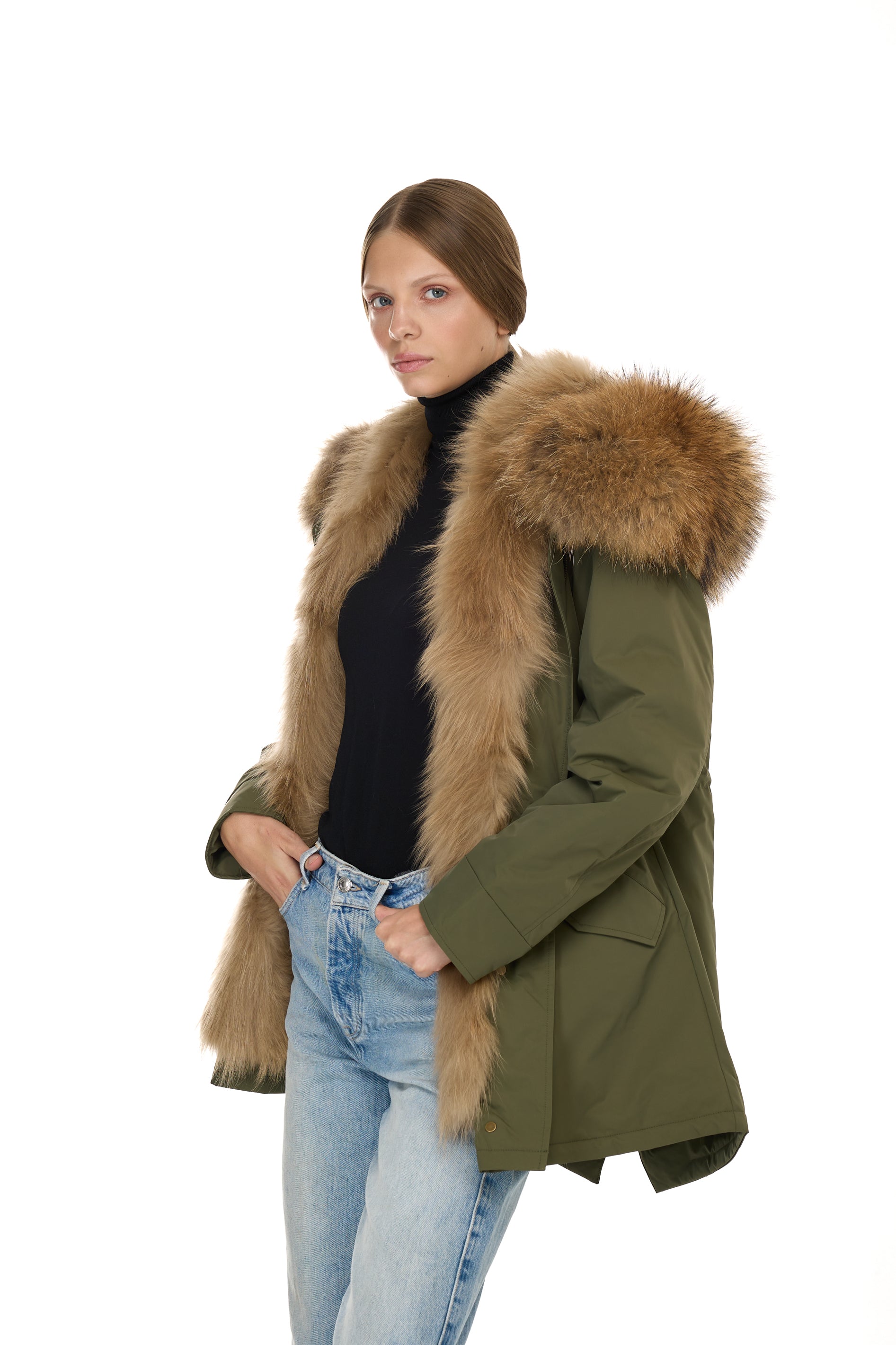 Parka long Urban RACCOON in Misto Cotone Impermeabile con Gilet