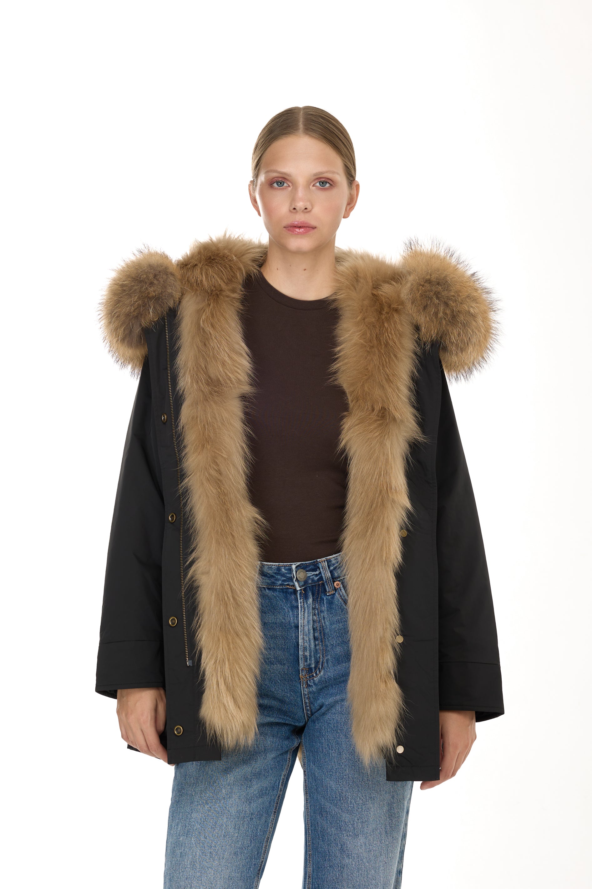 Parka long Urban RACCOON in Misto Cotone Impermeabile con Gilet