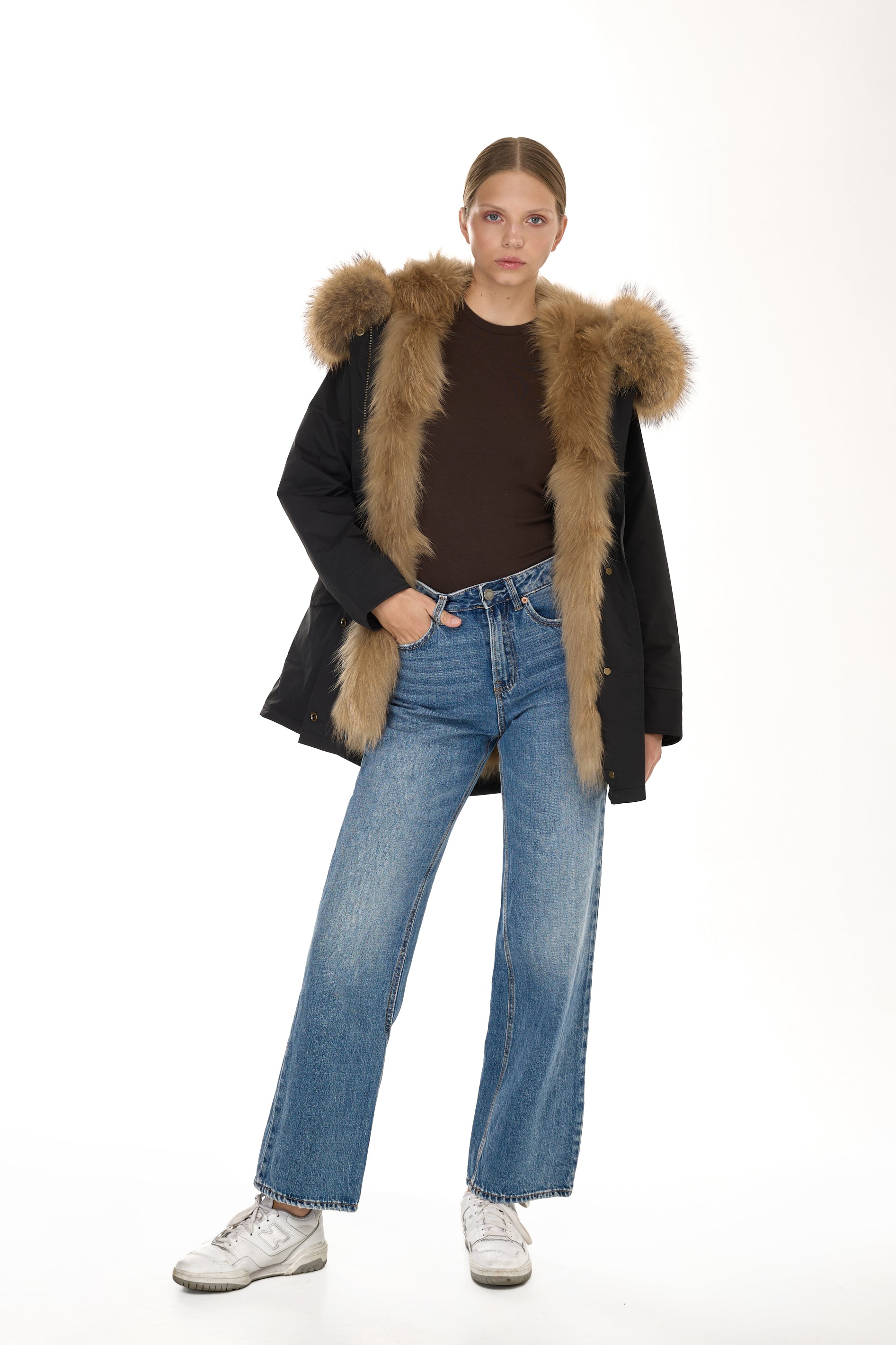 Parka long Urban RACCOON in Misto Cotone Impermeabile con Gilet