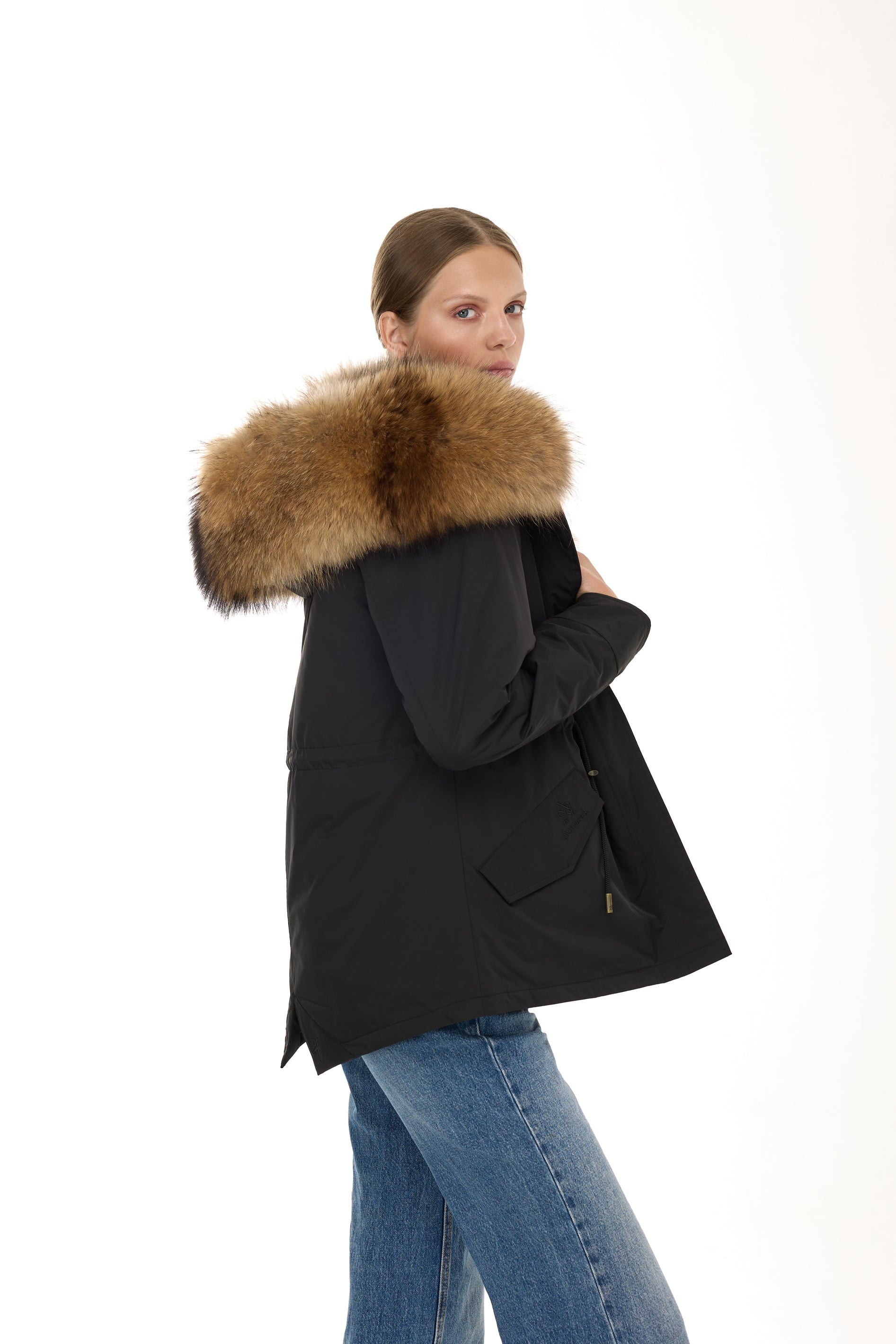 Parka short Urban RACCOON in Misto Cotone Impermeabile con Gilet