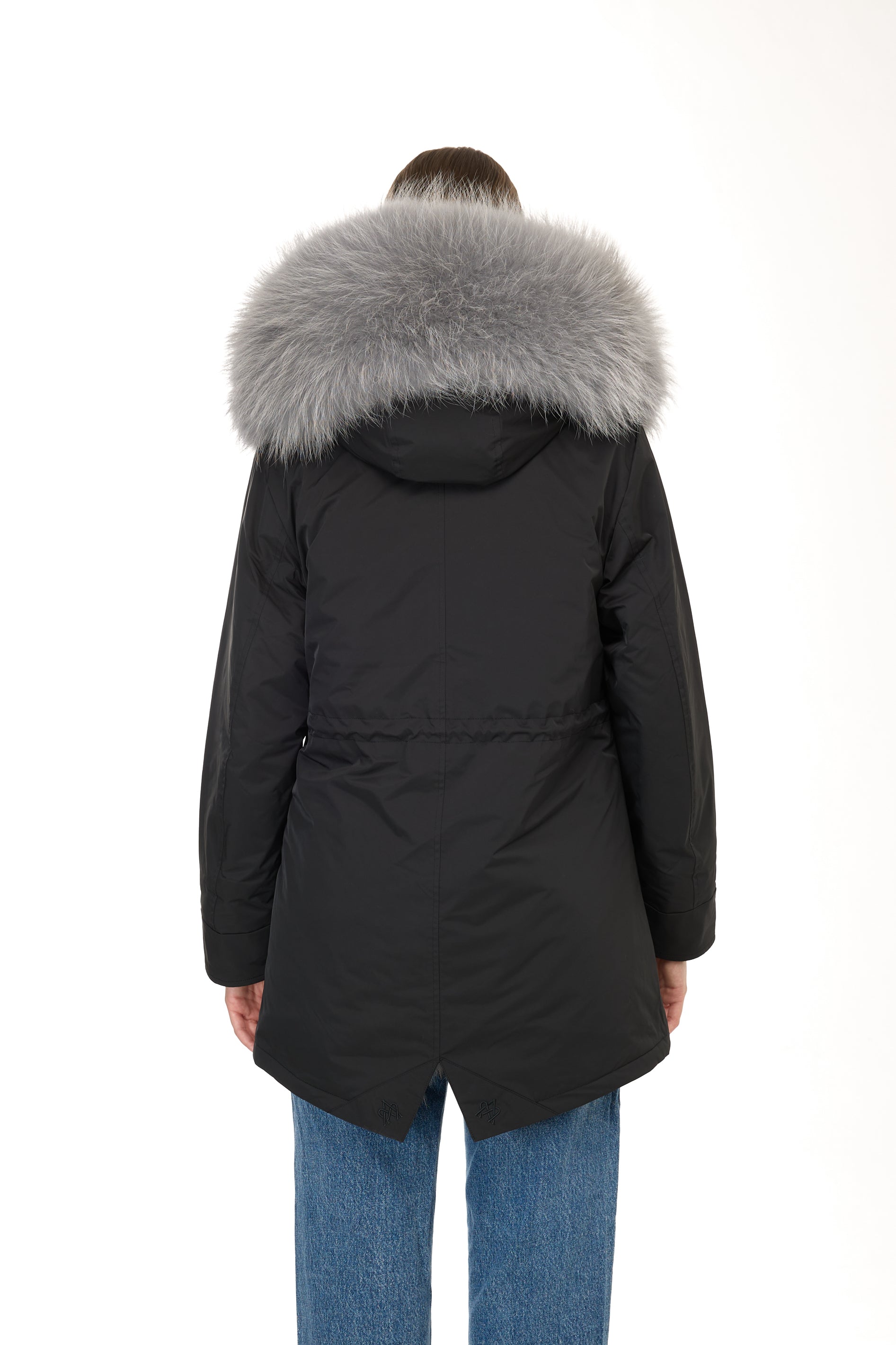 Parka long Urban GREY in Misto Cotone Impermeabile con Gilet in Coyote