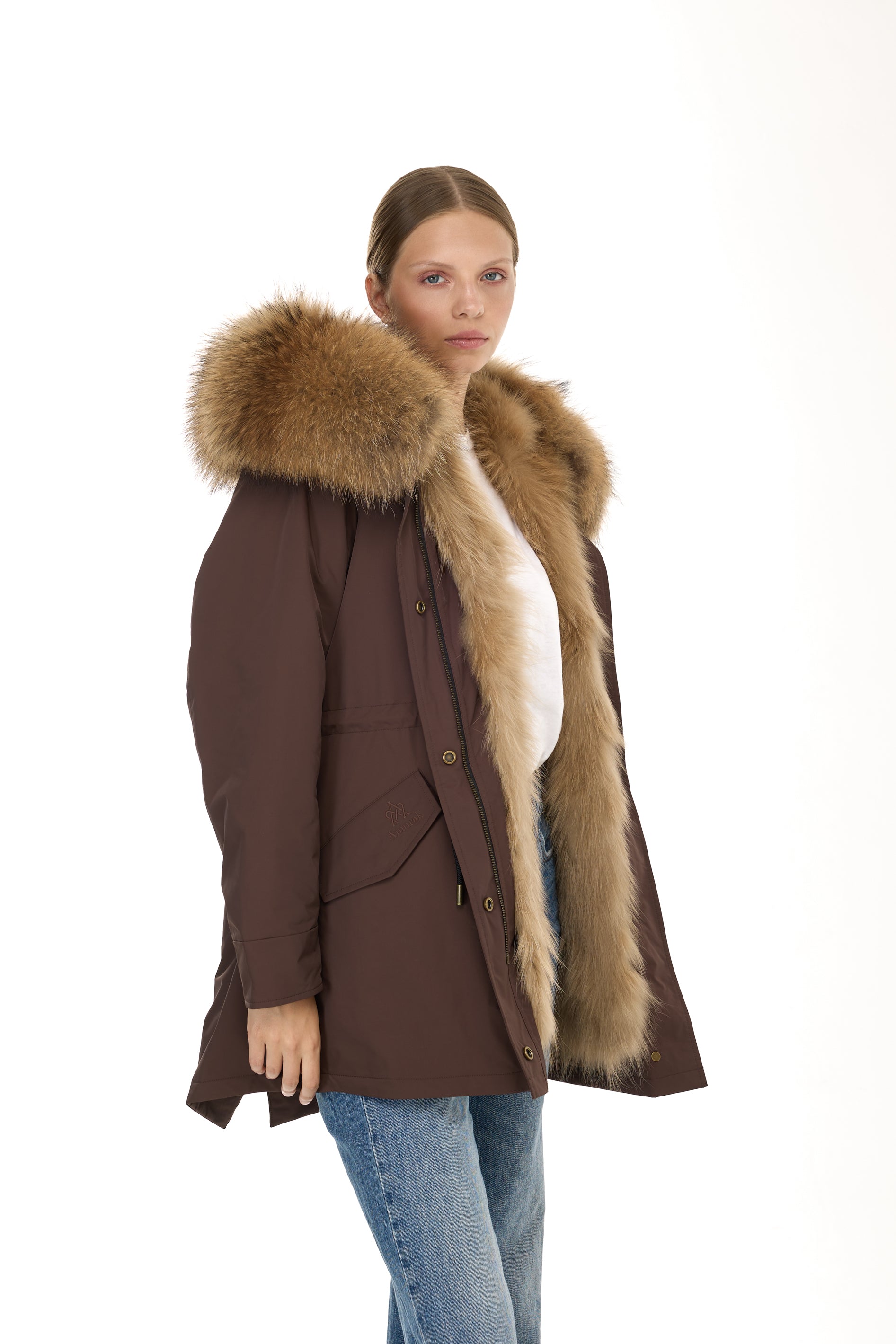Parka long Urban RACCOON in Misto Cotone Impermeabile con Gilet